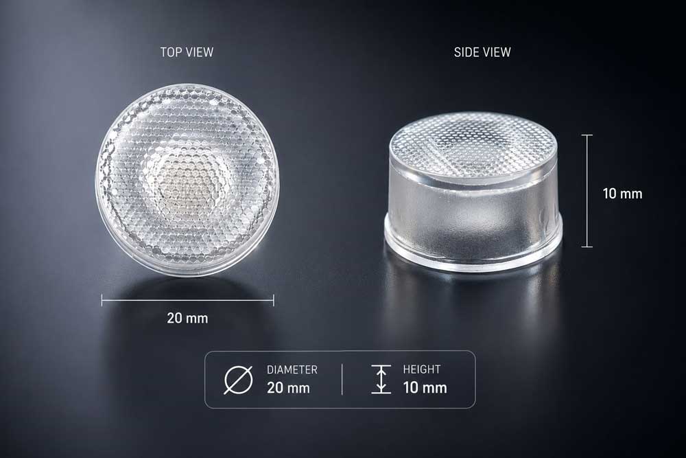 لنز چیپ 5050 متریال PS 20mm
