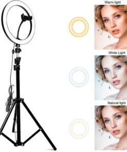 رینگ لایت کوچک عکاسی همراه پایه