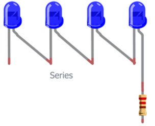 اتصال مقاومت به Led در تابلو ثابت